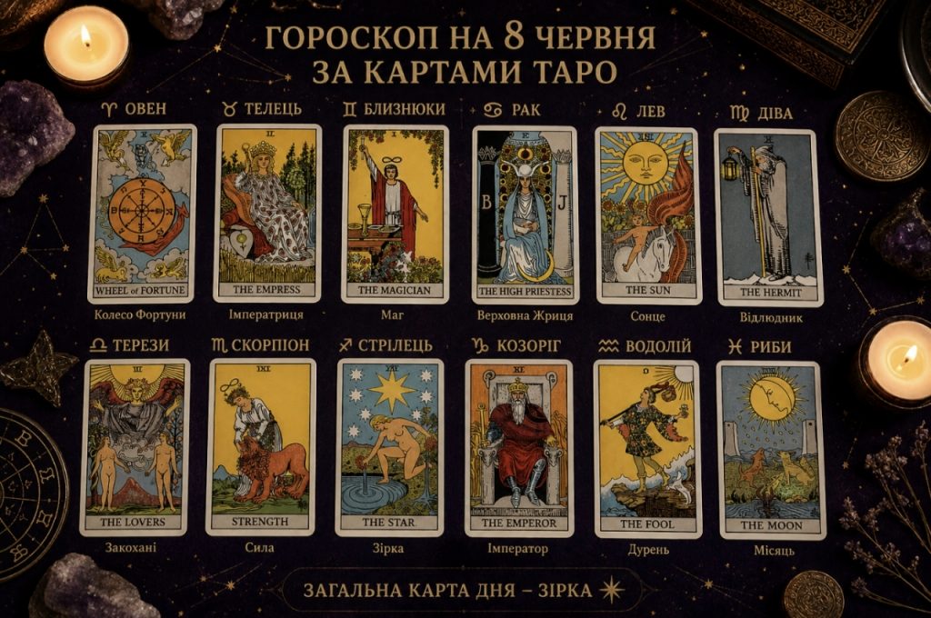 Таро-прогноз на 8 червня 2026 року: кому пощастить у коханні, грошах та важливих справах