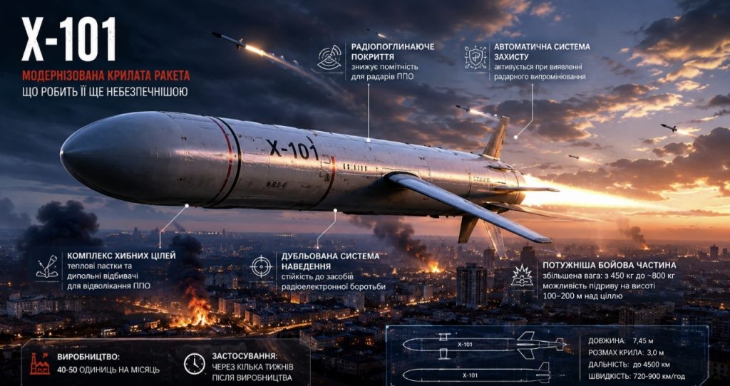 Х-101 стали ще небезпечнішими — як Росія модернізувала крилаті ракети та чому їх складніше збивати