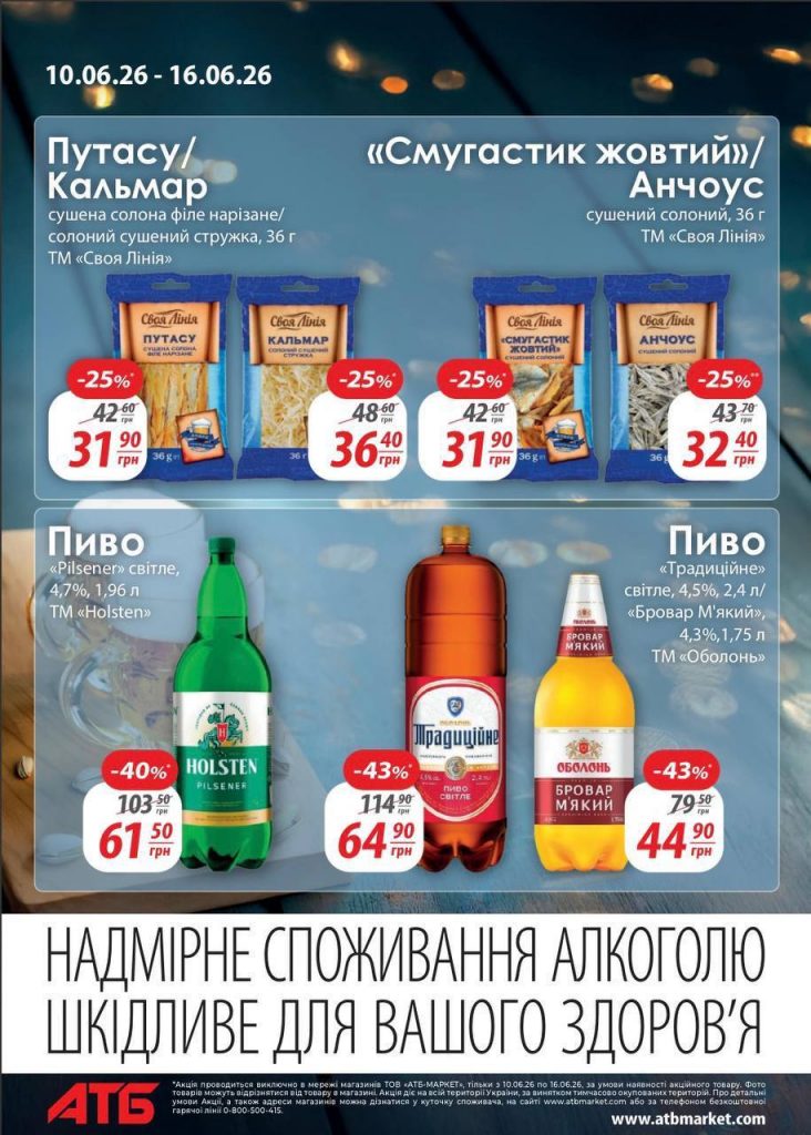 Товар дня в АТБ 15 червня 2026 — що можна купити сьогодні зі знижкою до 50%