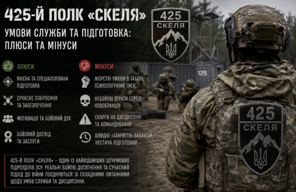Що відомо про умови служби та підготовку в 425-му полку «Скеля»: плюси та мінуси