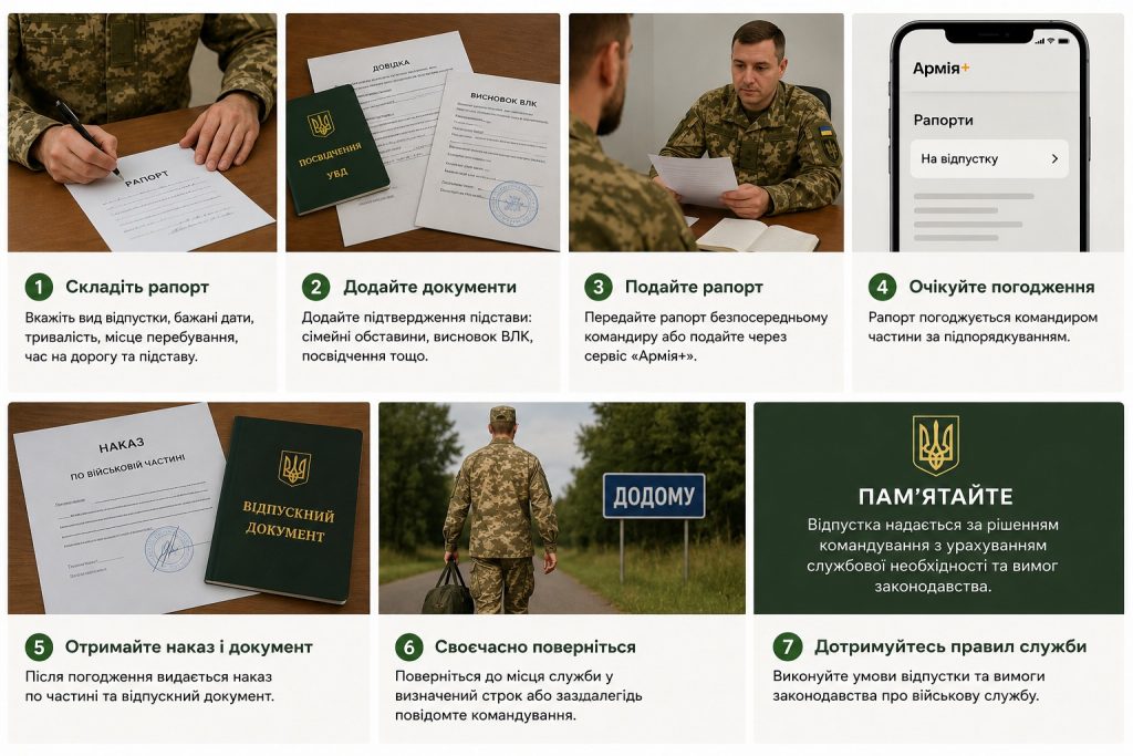 Відпустка військовослужбовців у воєнний час 2026: види, тривалість і правила оформлення