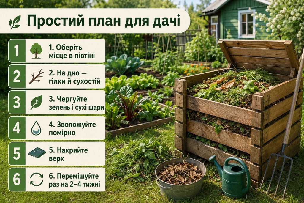 Як зробити компост на дачі своїми руками: швидкий та правильний спосіб для городу