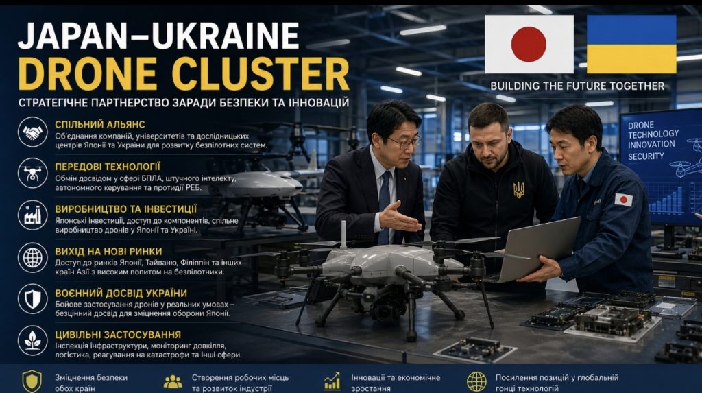 Японія та Україна запускають Drone Cluster: що відомо про новий союз у сфері дронів і які можливості він відкриє