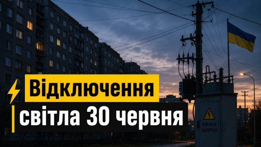 Відключення світла 30 червня 2026 в Україні: в яких областях не буде електрики завтра