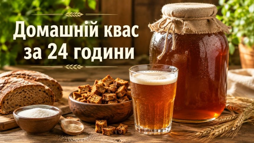 Як зробити квас вдома за 24 години: швидкий рецепт з цукру, дріжджів і житніх сухарів