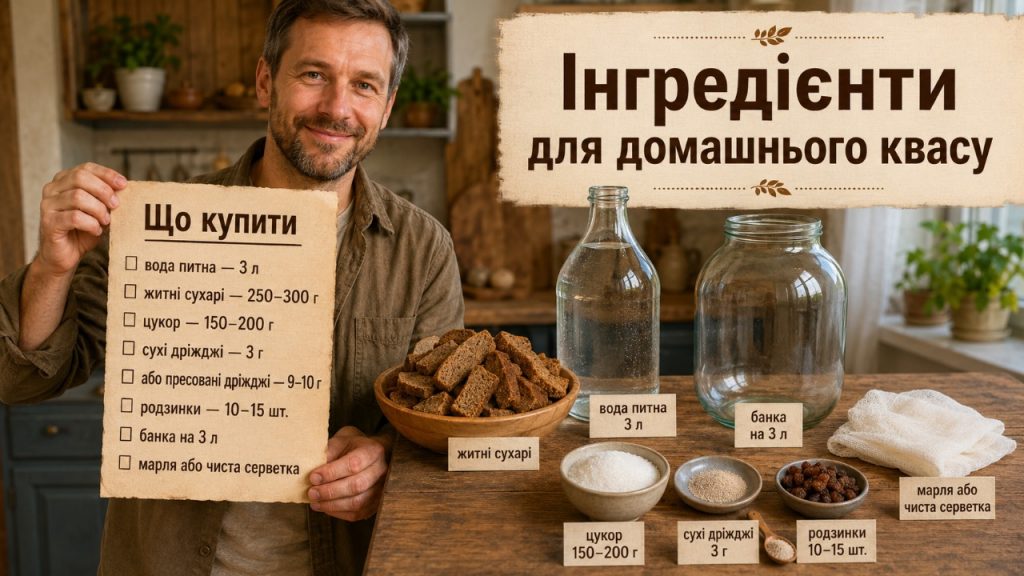 Як зробити квас вдома за 24 години: швидкий рецепт з цукру, дріжджів і житніх сухарів