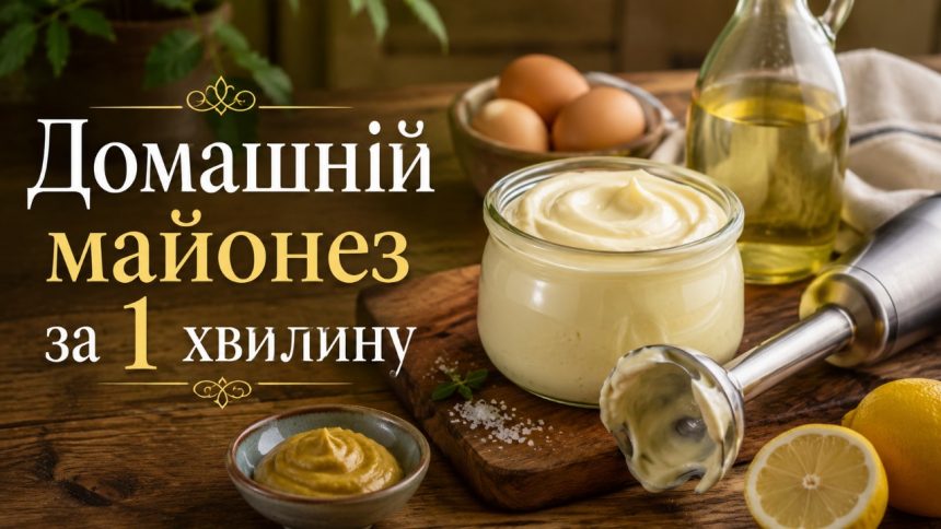 Як зробити майонез у домашніх умовах блендером — рецепт за 1 хвилину