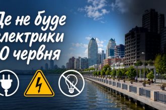 Відключення світла 10 червня 2026 Дніпро: адреси зі старими і новими назвами