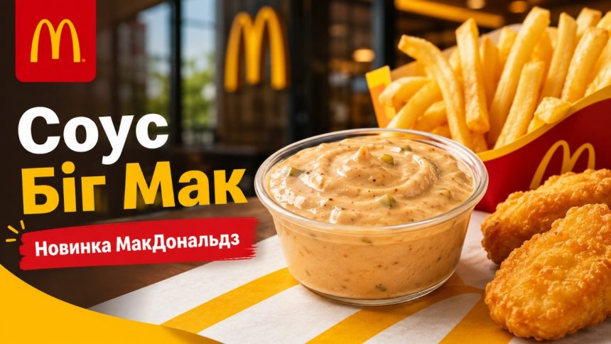 Соус Біг Мак в McDonald’s Україна 2026: ціна, склад та як замовити новинку меню