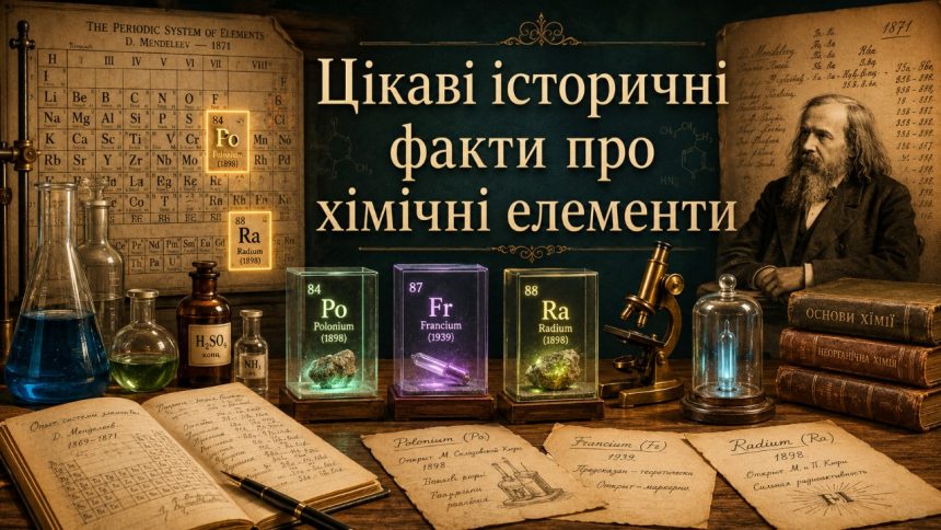 Цікаві факти про відкриття хімічних елементів: 15 історій про Кюрі, Менделєєва, полоній і францій