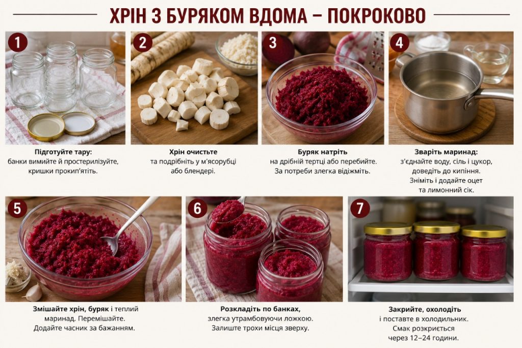 Як зробити хрін з буряком на зиму: український рецепт з фото покроково