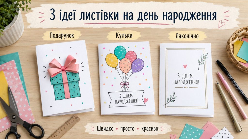 Як зробити листівку з А4 за 5 хвилин: ідеї для ДР, Нового року та 8 Березня