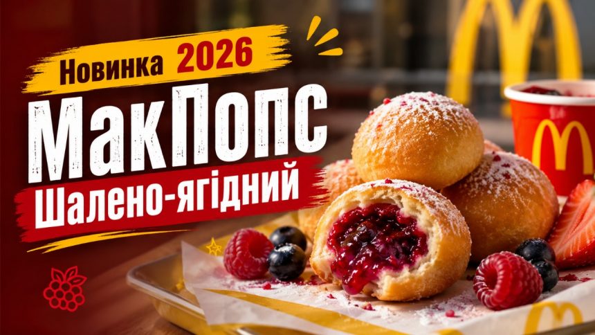 МакПопс Шалено-ягідний в McDonald’s Україна 2026: ціна, склад та як замовити новинку меню