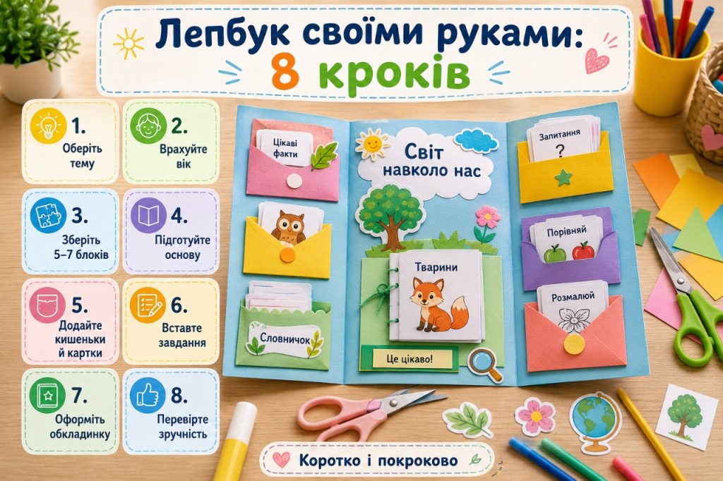 Як зробити лепбук для дитини: покрокова інструкція, матеріали, теми та готові ідеї