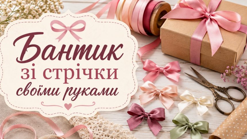 Як зав’язати бантик зі стрічки: класичний, на пальцях, з вусиками і на вилці