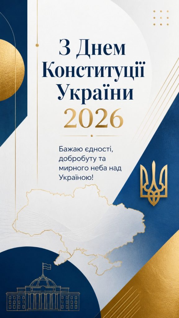 З Днем Конституції України 2026: побажання, картинки, СМС і листівки українською