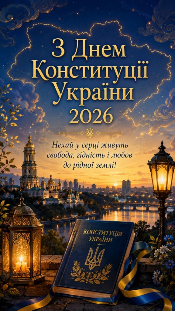 З Днем Конституції України 2026: побажання, картинки, СМС і листівки українською