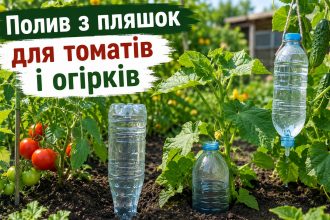 Крапельний полив з пляшок для огірків і томатів: 3 способи, отвори та схема розміщення