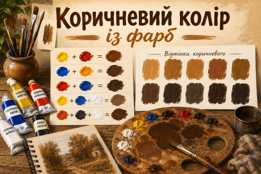 Як зробити коричневий колір: змішування фарб, пропорції та відтінки