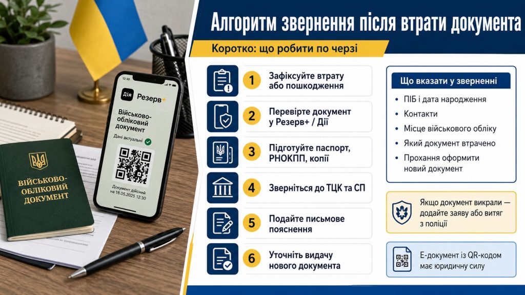 Як відновити військовий квиток у 2026 році: заява в ТЦК, штраф і терміни