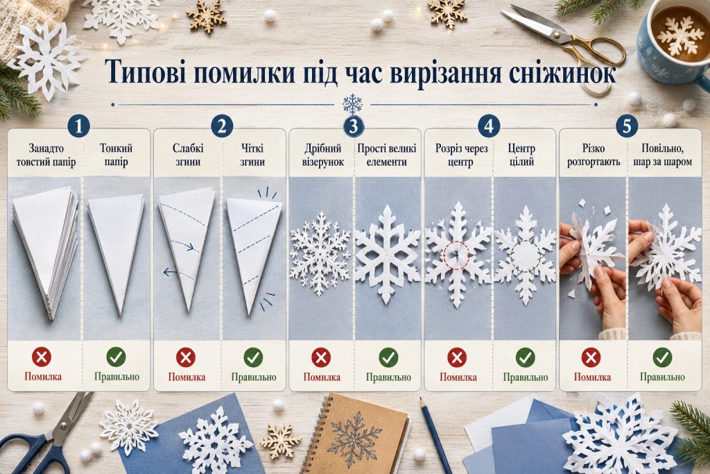 Як зробити сніжинку з паперу покроково: прості й складні візерунки, схеми та шаблони