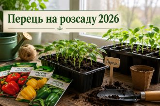 Коли сіяти перець на розсаду 2026 року: терміни за регіонами, замочування та пікірування
