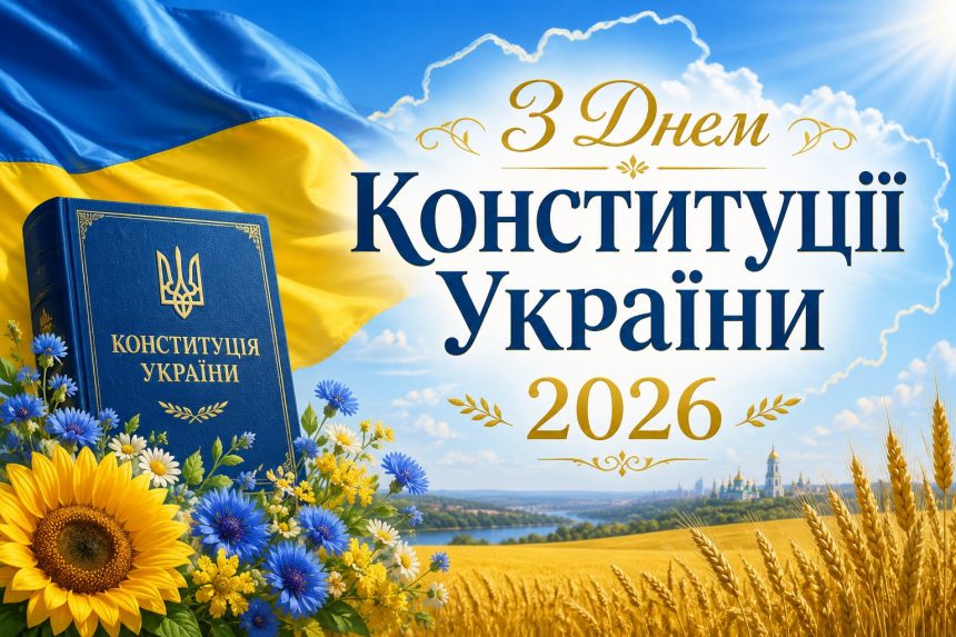 З Днем Конституції України 2026: побажання, картинки, СМС і листівки українською