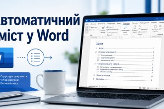 Як зробити зміст у Word автоматично та вручну: покрокова інструкція 2026