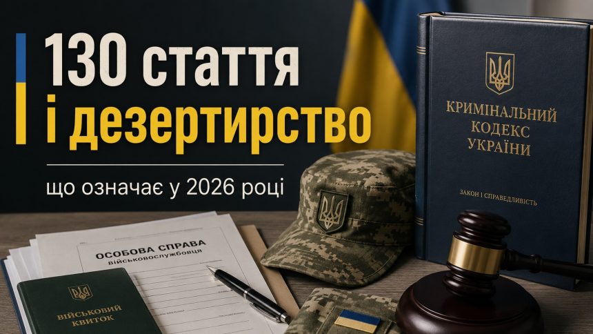130 стаття у військовий час: що означає запит і яка відповідальність за дезертирство у 2026 році