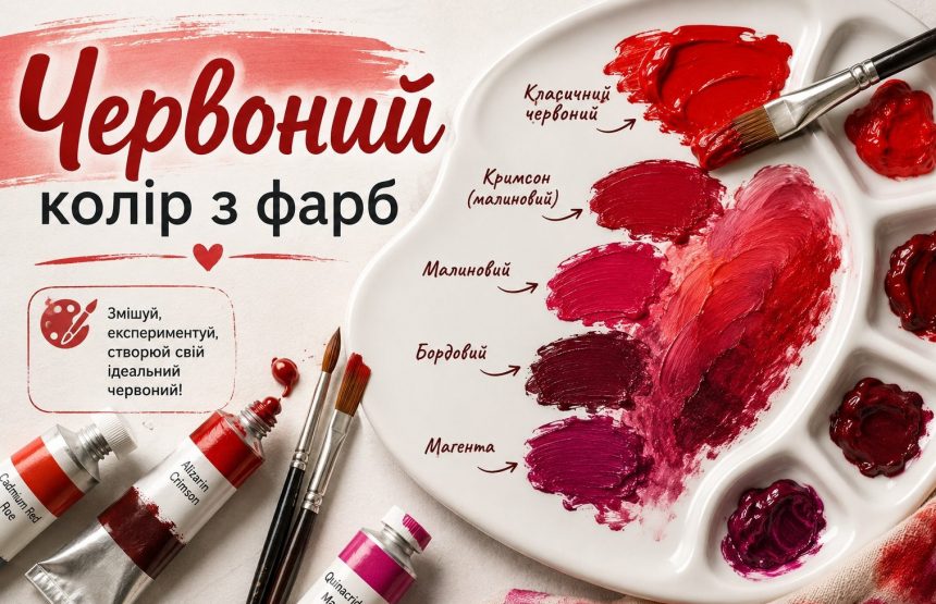 Як зробити червоний колір з фарб: покрокова інструкція та які кольори треба змішати