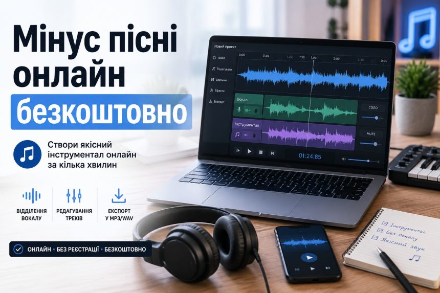 Як зробити мінус пісні онлайн безкоштовно: Vocal Remover, ШІ та прості сервіси