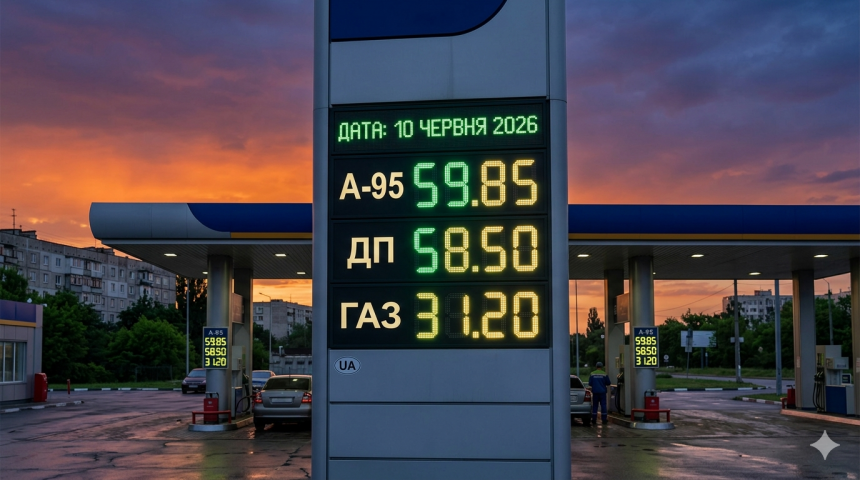 Актуальні ціни на бензин, дизель і газ на АЗС України 10 червня 2026 року: скільки коштує літр пального сьогодні