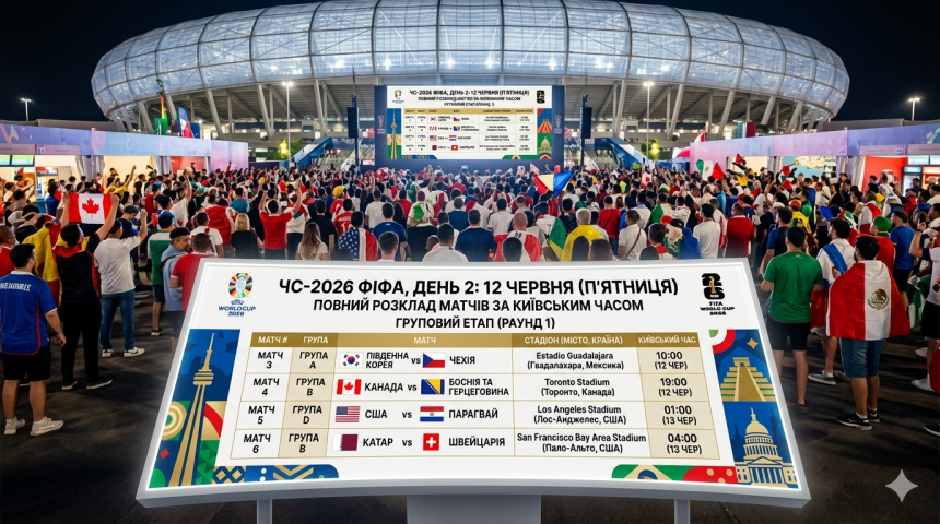 ЧС-2026 ФІФА 12 червня: повний розклад матчів другого дня Мундіалю за київським часом
