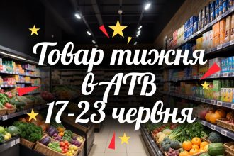 Зроби фото в горизонтальному положенні на цю тему Гарний напис: Товар тижня в АТБ 17-23 червня