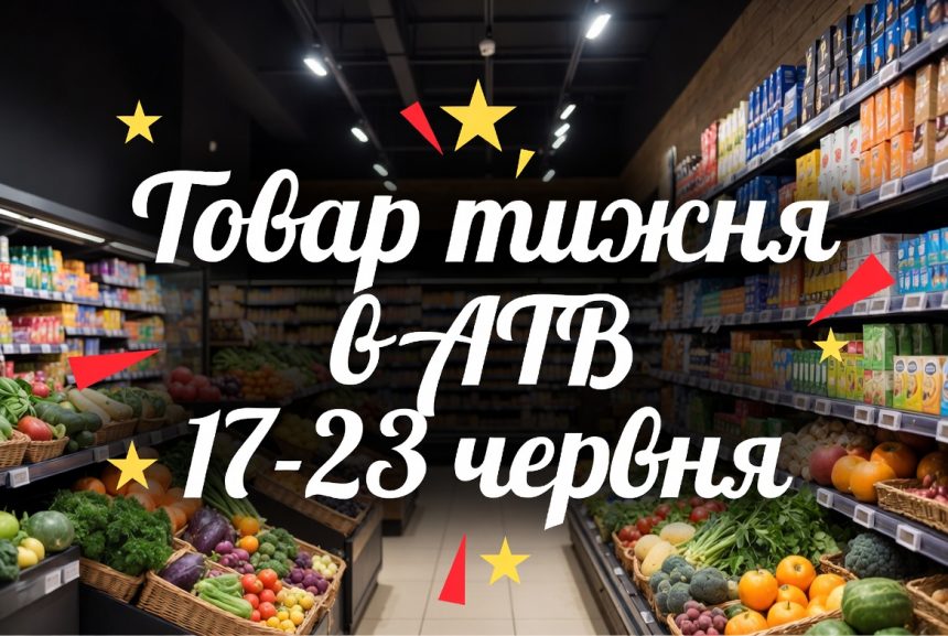 Зроби фото в горизонтальному положенні на цю тему Гарний напис: Товар тижня в АТБ 17-23 червня