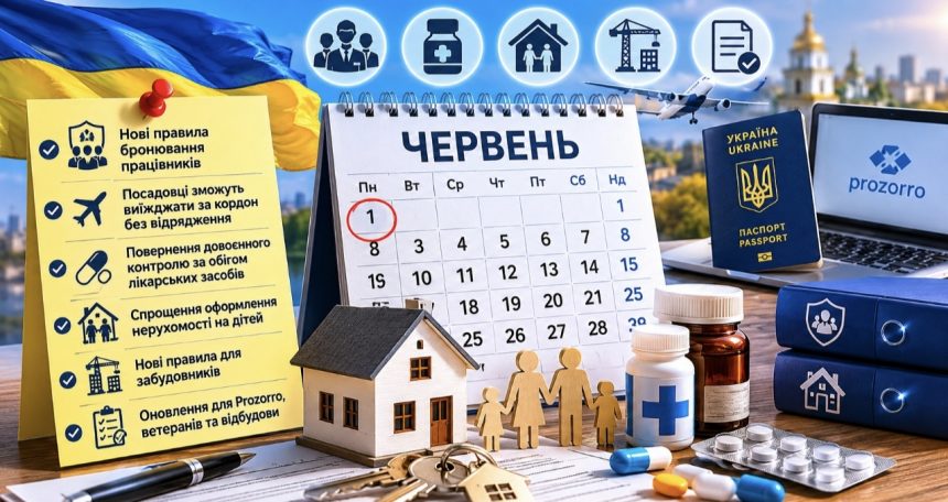 Що зміниться в Україні у червні 2026 року: повний список нових правил для громадян і бізнесу