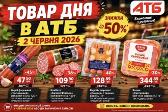 Товар дня в АТБ 2 червня 2026 — що можна купити сьогодні зі знижкою до 50%