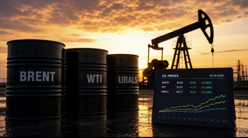 Ціни на нафту 3 червня 2026 — скільки коштує Brent, WTI та Urals сьогодні