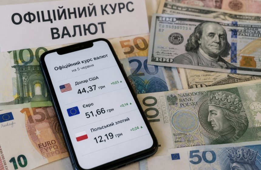 Курс валют на 5.06.2026: скільки коштують долар євро і злотий