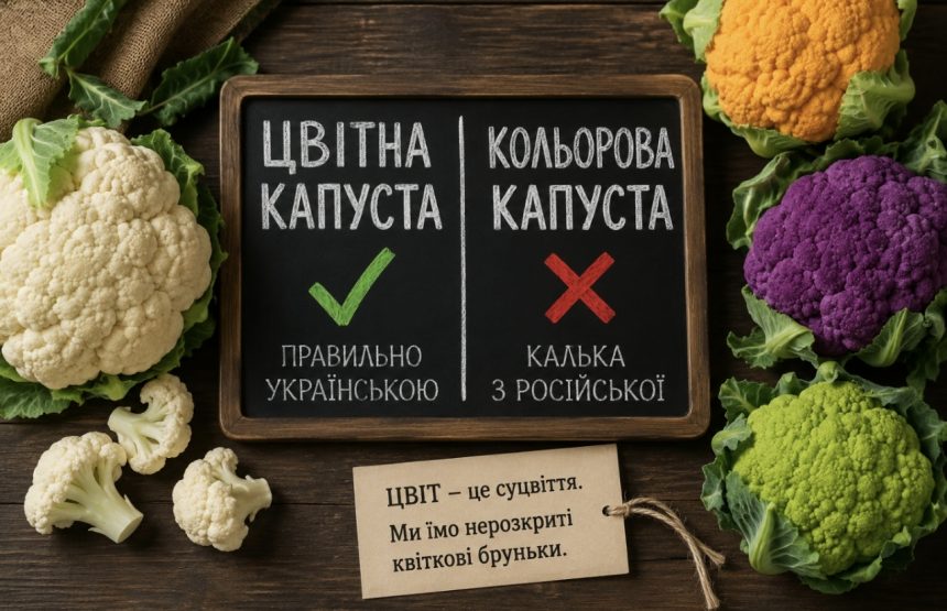 Цвітна капуста чи кольорова — як правильно