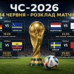 Які матчі ЧС-2026 відбудуться 14 червня: час початку, трансляції в Україні та прогнози експертів