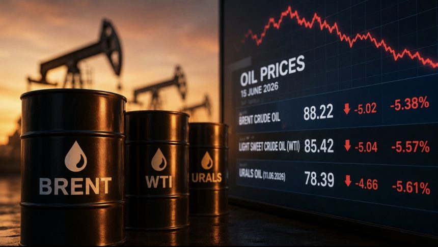 Ціни на нафту 15 червня 2026 — скільки коштує Brent, WTI та Urals сьогодні