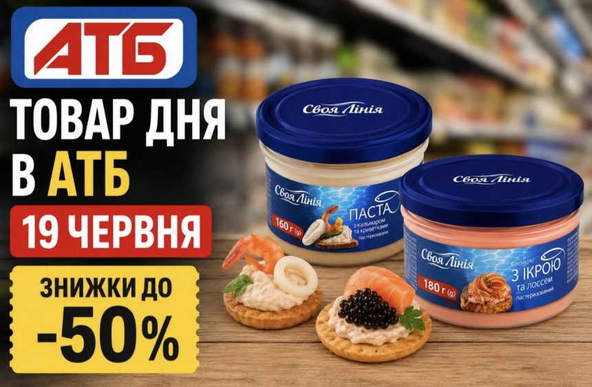 Товар дня в АТБ 19 червня 2026 — що можна купити сьогодні зі знижкою до 50%