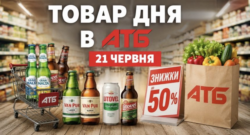 Товар дня в АТБ 21 червня 2026 — що можна купити сьогодні зі знижкою до 50%