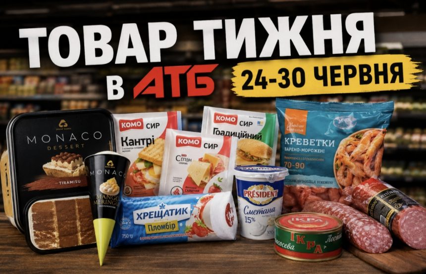 Товар тижня в АТБ 24–30 червня: які продукти можна купити зі знижками до 52%