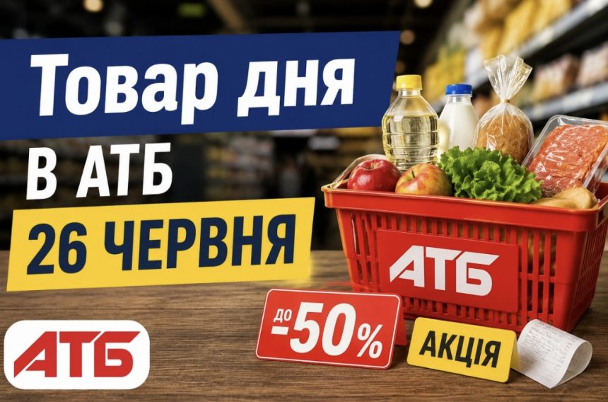Товар дня в АТБ 26 червня 2026 — що можна купити сьогодні зі знижкою до 50%