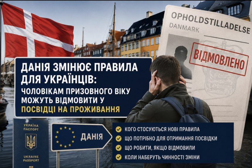 Данія першою в ЄС обмежує посвідки на проживання для українських чоловіків: які зміни пропонує уряд