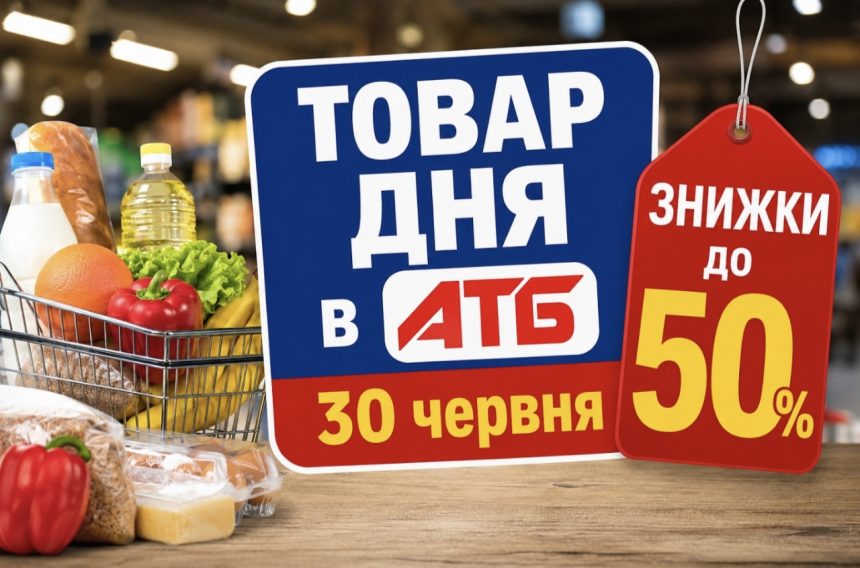 Товар дня в АТБ 30 червня 2026 — що можна купити сьогодні зі знижкою до 50%