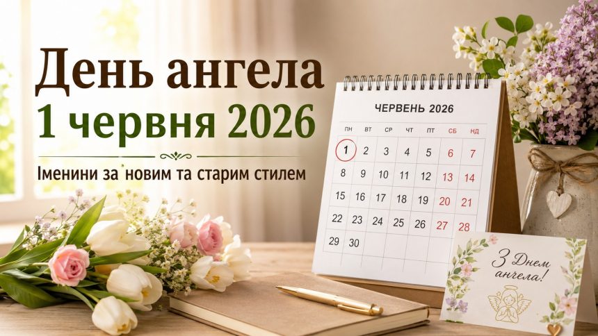 День ангела 1 червня 2026 в Україні за новим та старим стилем: хто святкує сьогодні, значення імен та побажання