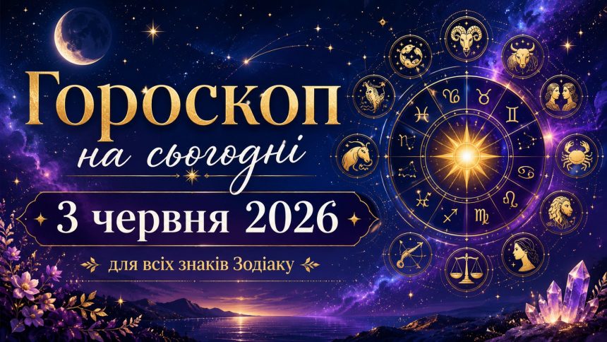 Гороскоп на сьогодні, 3 червня 2026, для всіх знаків Зодіаку
